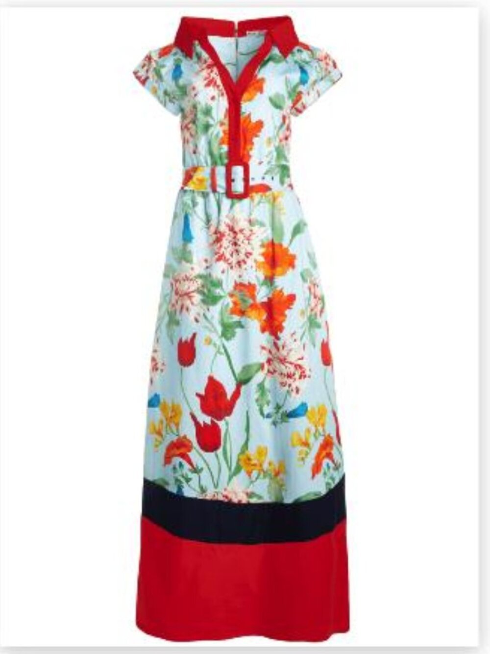 alice + olivia Margot Colorblock Shirt Dress (SIZE 0)